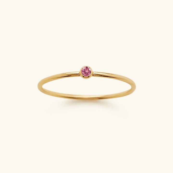 Hypoallergenic silver Celestia personalized birthstone ring, a meaningful and delicate gift.