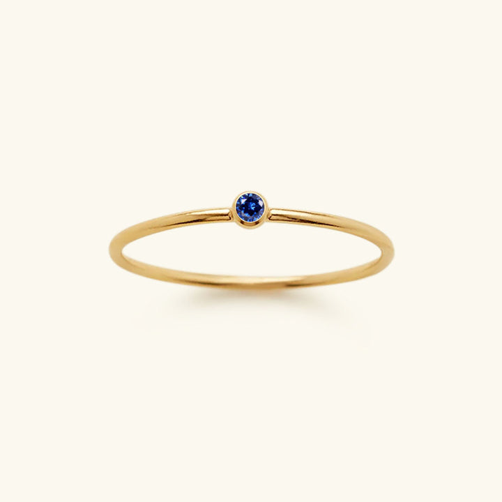 Personalized Celestia gemstone ring, silver, a delicate and meaningful gift for her.