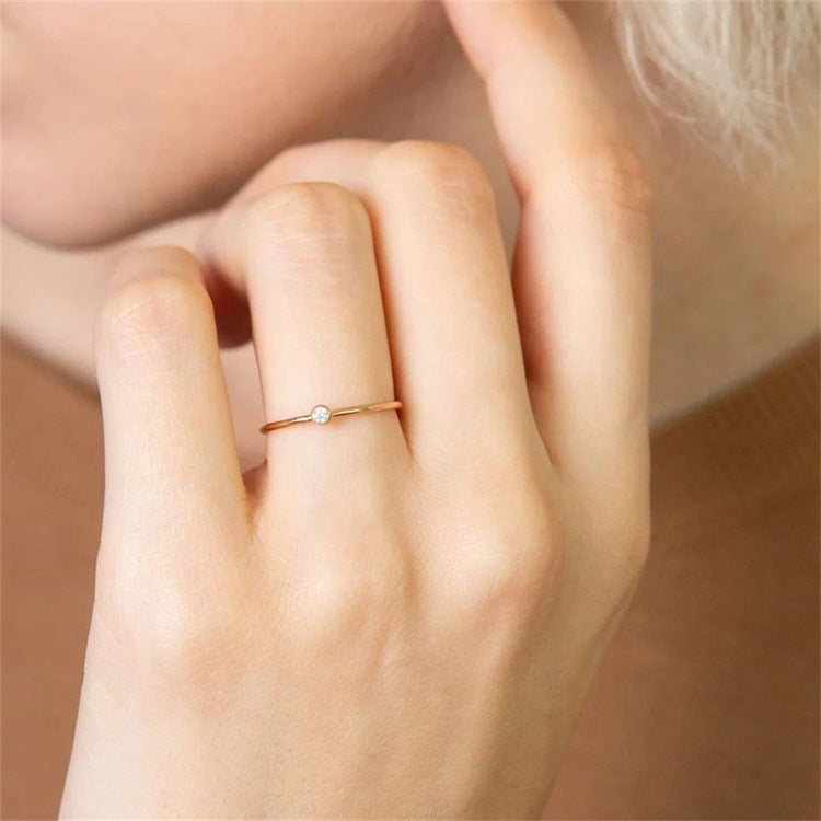 Custom gold plated birthstone ring, Celestia design, perfect women's personalized jewelry.