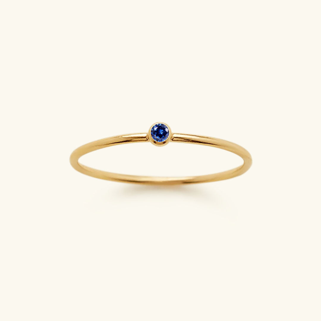 Meaningful silver personalized birthstone ring, Celestia style, a delicate gemstone gift.