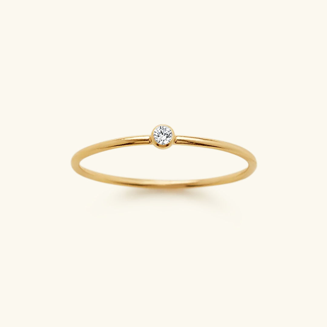 Custom Celestia birthstone ring, gold plated women's jewelry, elegant and meaningful.