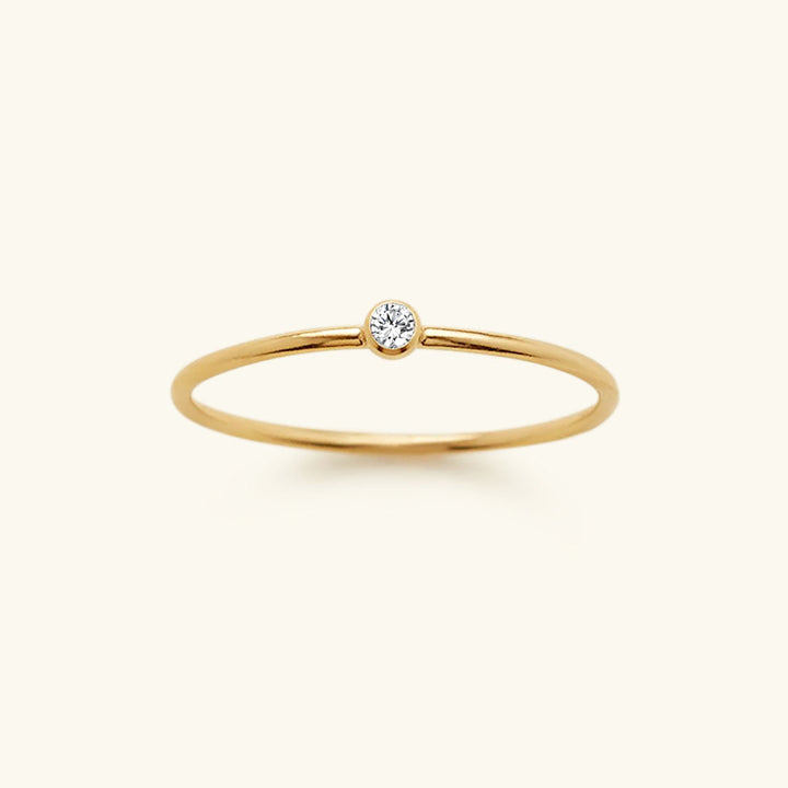 Custom Celestia birthstone ring, gold plated women's jewelry, elegant and meaningful.