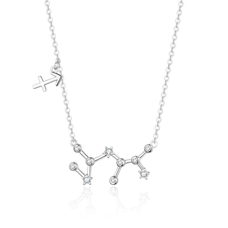 High-quality gold plated women's celestial necklace, unique zodiac astrology gift.