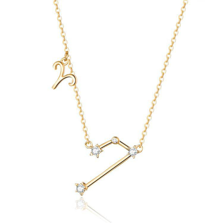 Stylish women's astrology necklace, perfect personalized zodiac gift in sterling silver.
