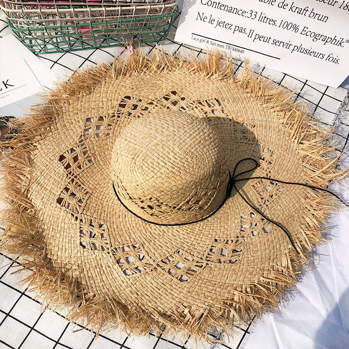 Women's 'Celine' floppy Panama straw hat, perfect for stylish sun protection and beach vacations.