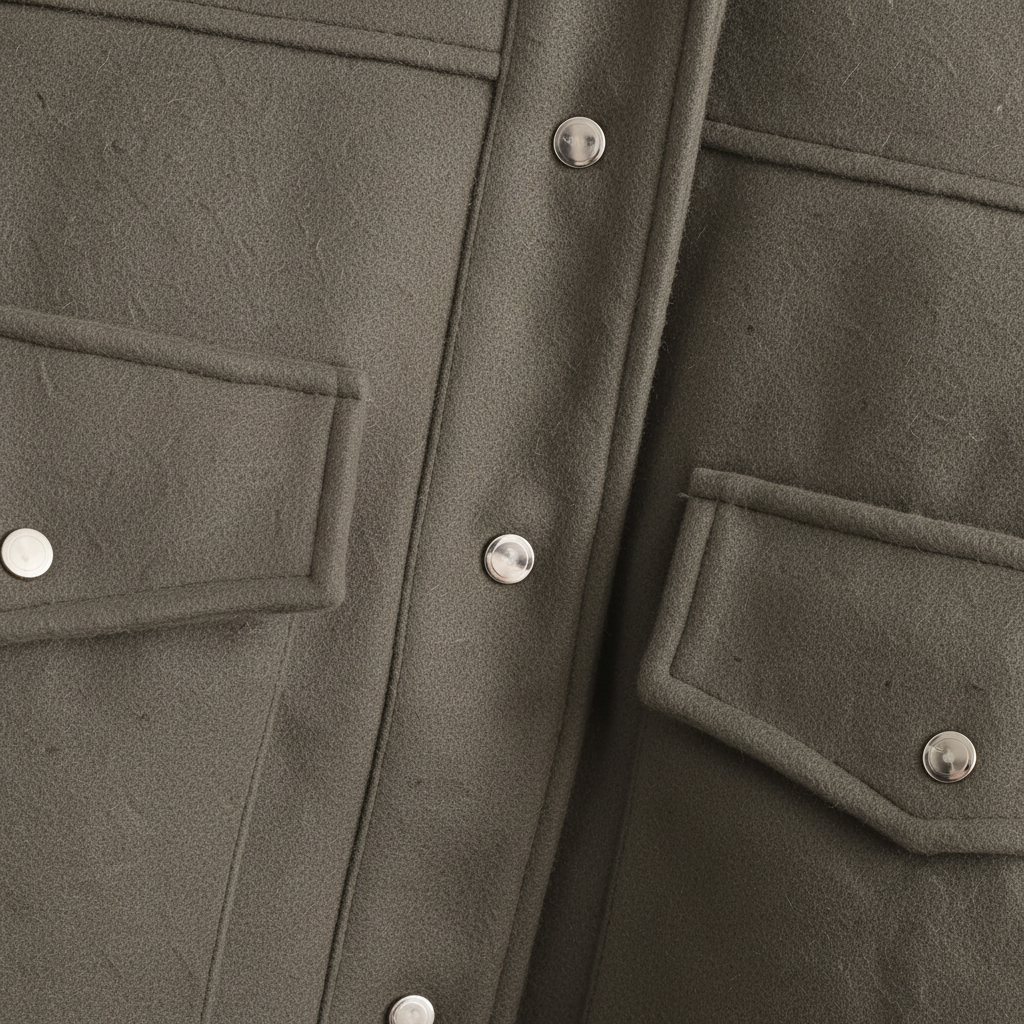 Celine women's autumn wear jacket, wool blend for warmth, featuring a chic button closure.