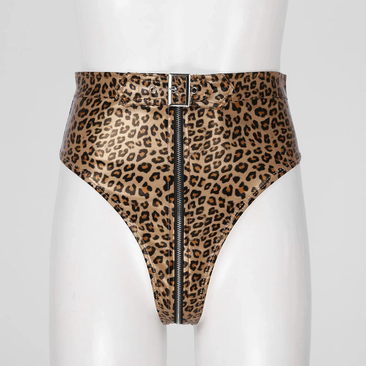 Women's chic black faux leather shorts, high-waisted and stylish for fashion-forward looks.
