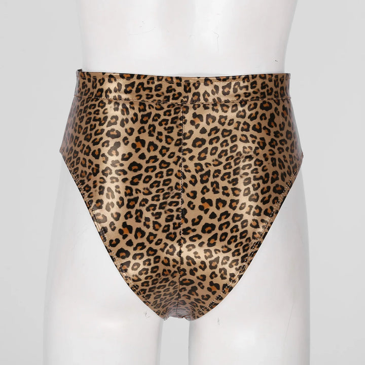 Stylish black faux leather shorts for women, perfect for a chic party or casual outing.