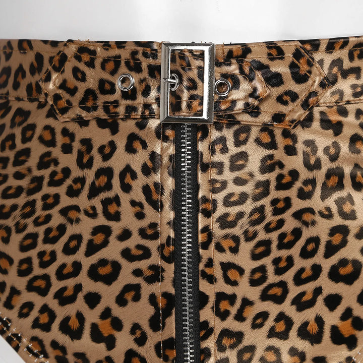 High-waisted faux leather shorts for women, a comfortable and versatile piece for any wardrobe.