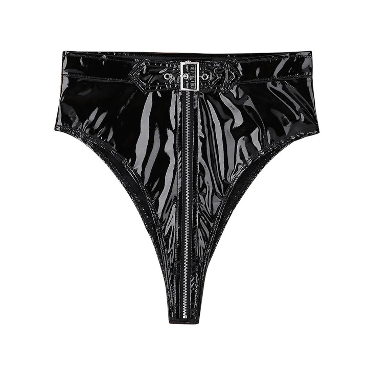 Versatile women's faux leather shorts, high-waisted design for a chic, comfortable, and stylish appeal.