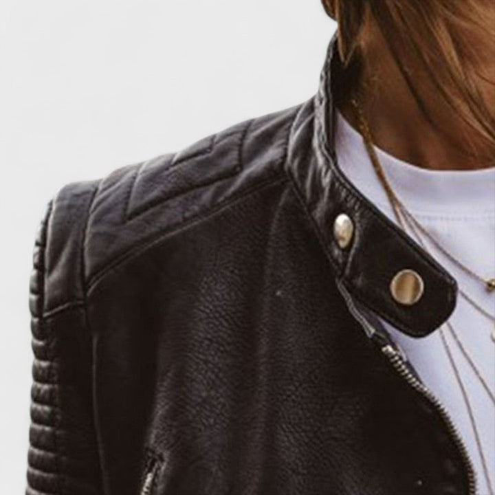 Elegant women's black jacket, perfect for evening wear or professional workwear, offering a classic and comfortable style.