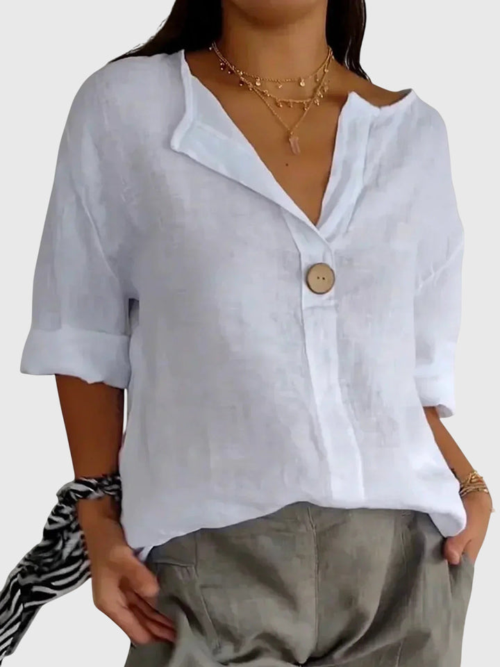 Elegant women's casual blouse, long sleeve, comfortable fit. Also available as a stylish plus size top.