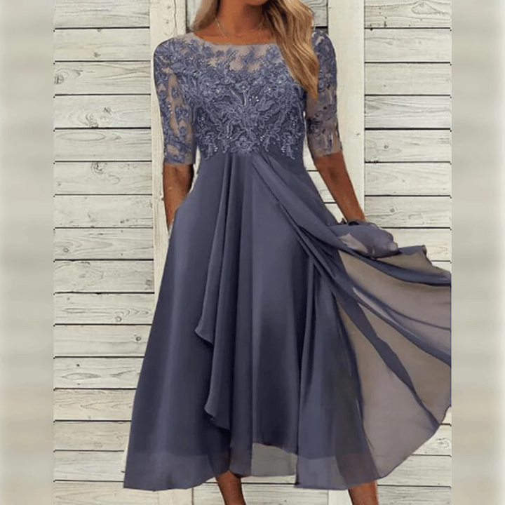 Stylish women's everyday dress, blending comfort with an elegant, chic design.