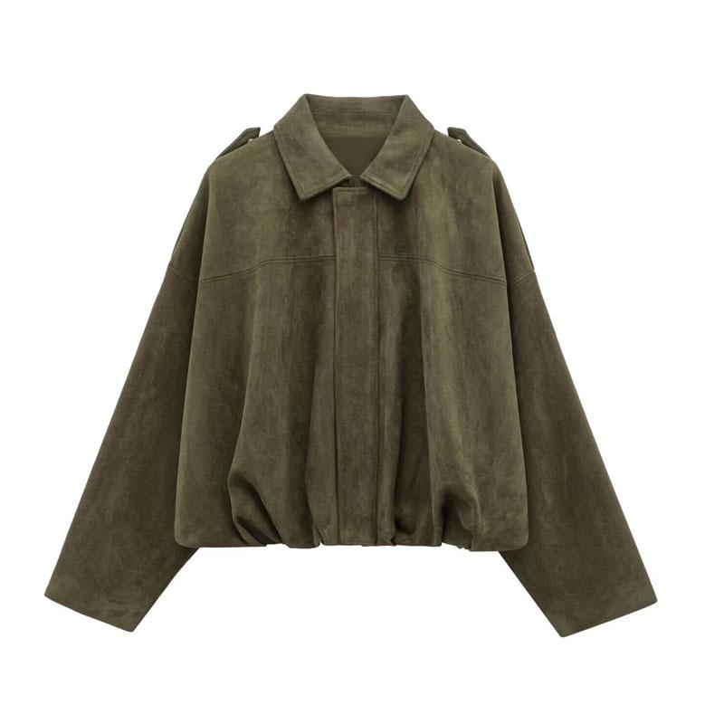 Casual yet chic women's cropped jacket, great for versatile everyday style.