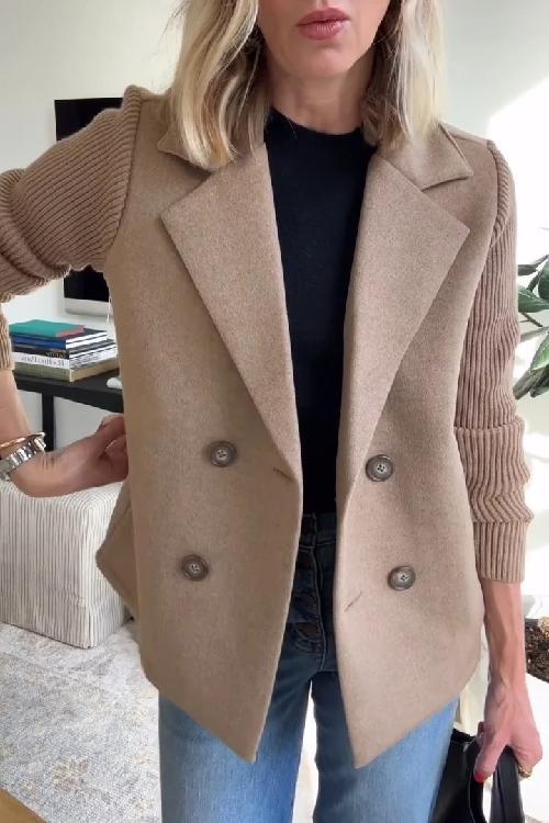 Professional women's double-breasted vest, a sophisticated sleeveless jacket for work or elegant fashion.