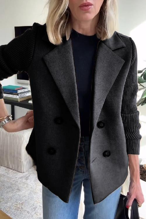 Chic women's double-breasted vest. Elegant sleeveless jacket for sophisticated fashion and professional wear.