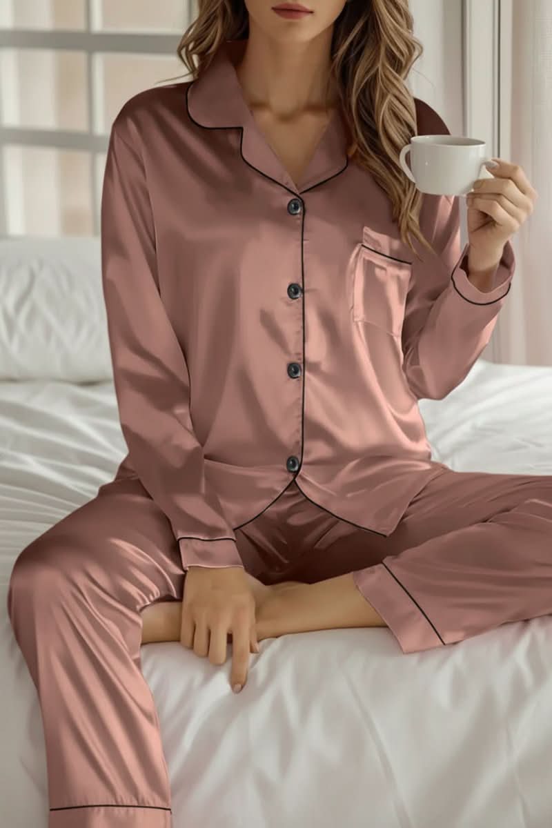Soft women's pajama set, offering ultimate comfort and chic style for sleep and relaxation.