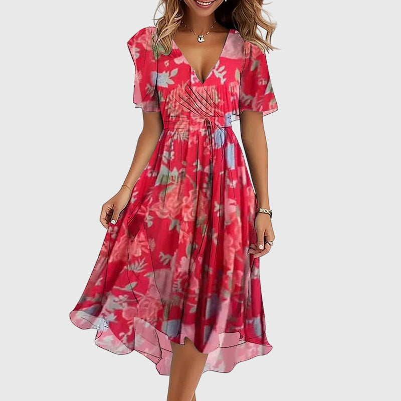Versatile women's midi dress, ideal for casual wear, summer parties, or an elegant evening out. Chic and flattering.