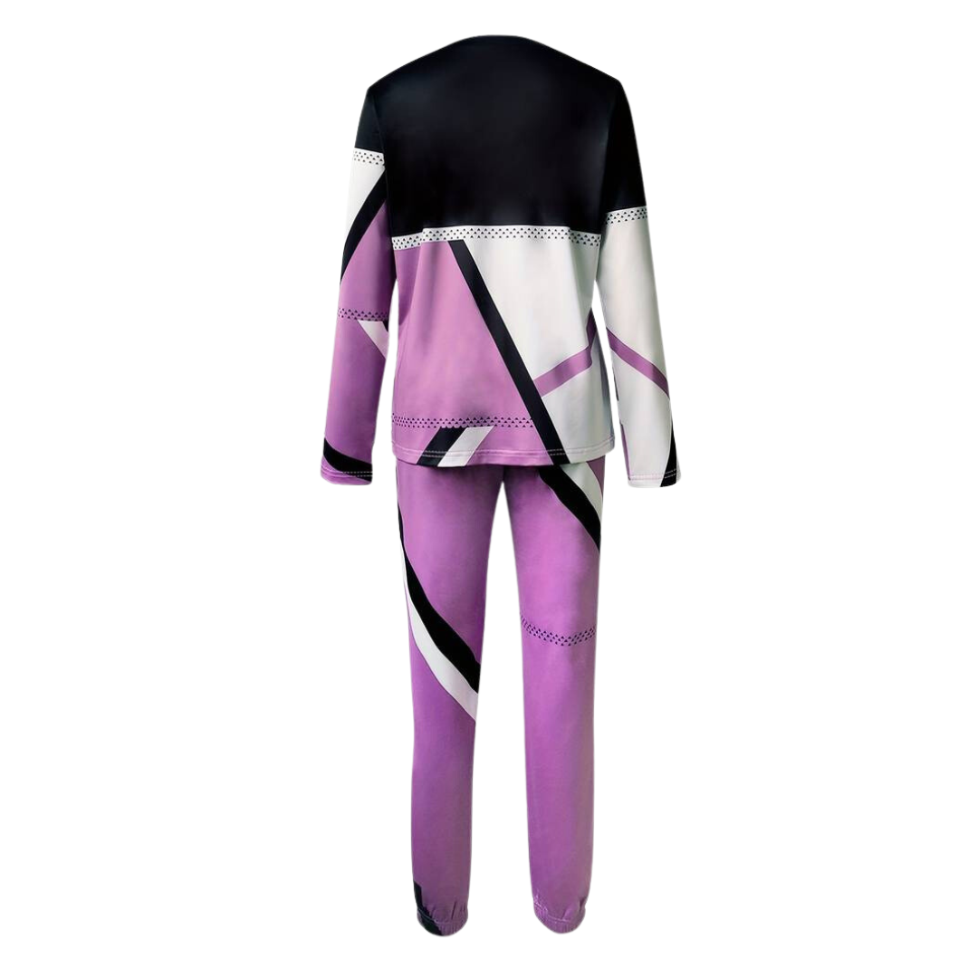 Women's O-neck top & long pants 2-piece set, a comfortable and stylish casual outfit.