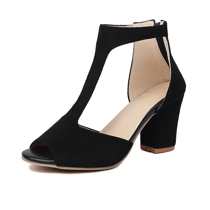 Sturdy block heel open-toe sandals for women. Elegant, comfortable and chic for any event.