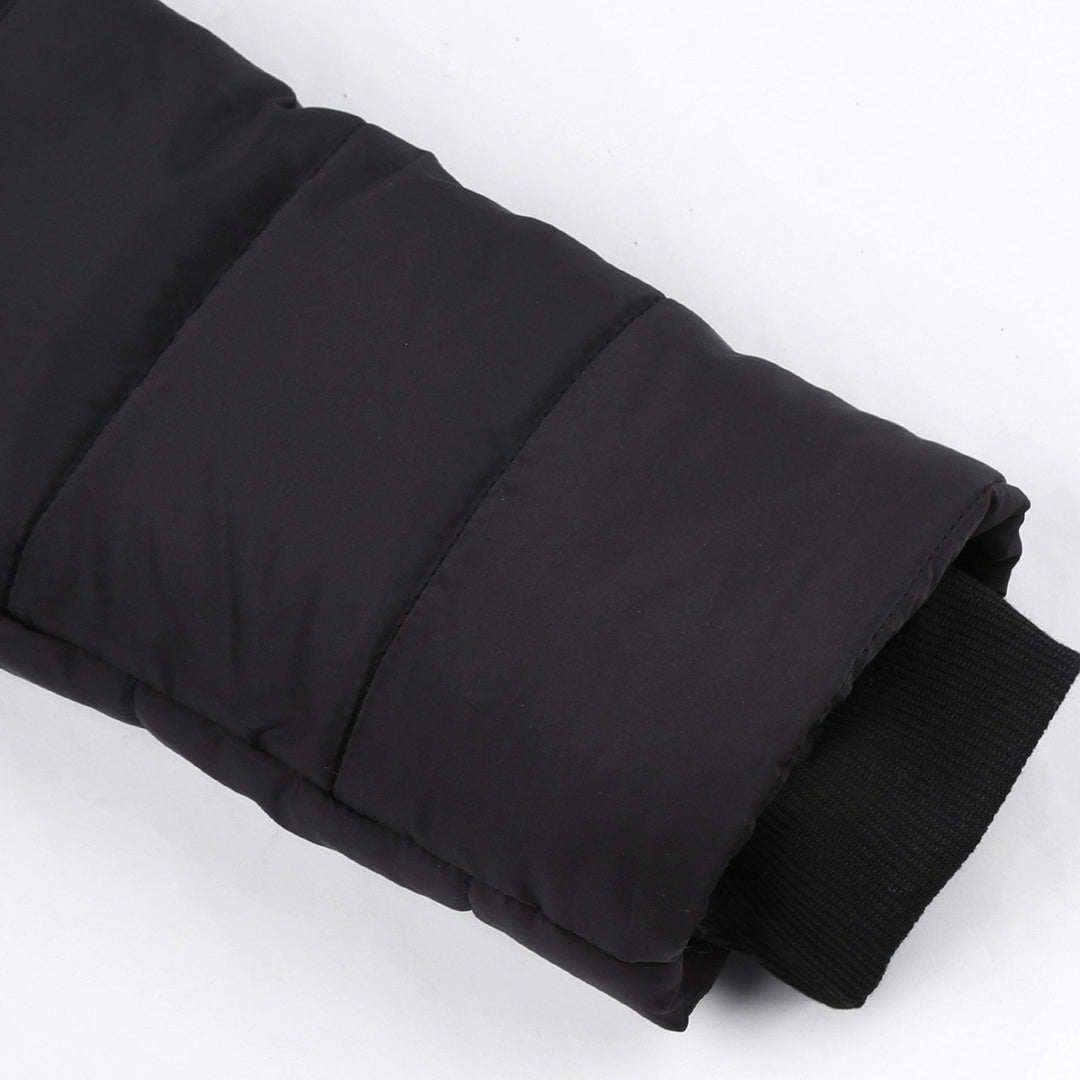 Warm women's long padded Mila coat. Chic winter jacket for ladies, modern everyday outerwear.