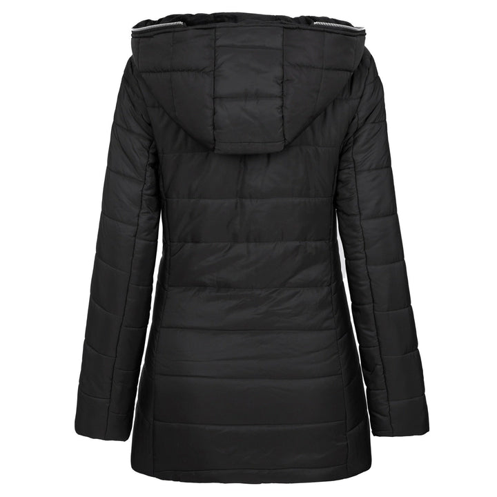 Stylish women's Mila padded jacket. Chic and warm long coat for winter fashion and casual wear.
