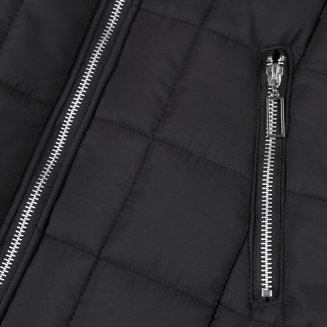 Mila women's chic padded winter coat. Long, warm fashion jacket, essential outerwear for ladies.