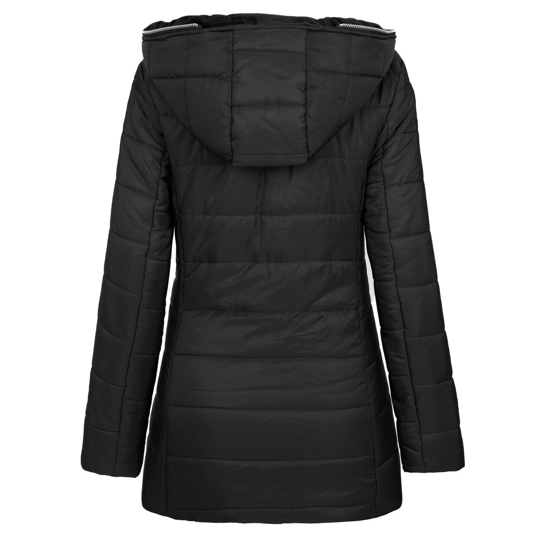 Women's chic padded Mila coat, a versatile warm jacket for winter and stylish everyday outerwear.