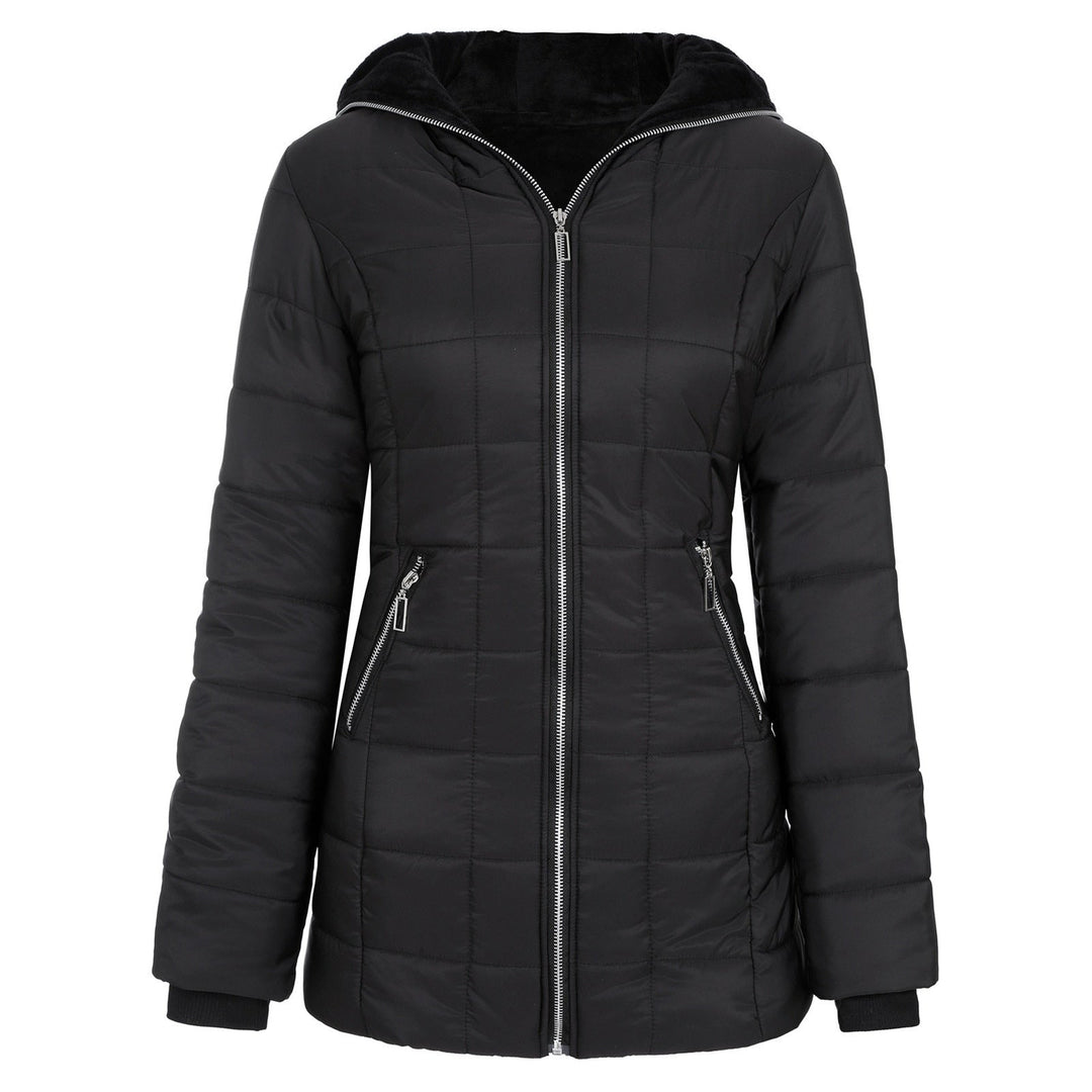 Casual yet chic women's padded Mila coat. Fashionable long winter jacket for ladies everyday style.