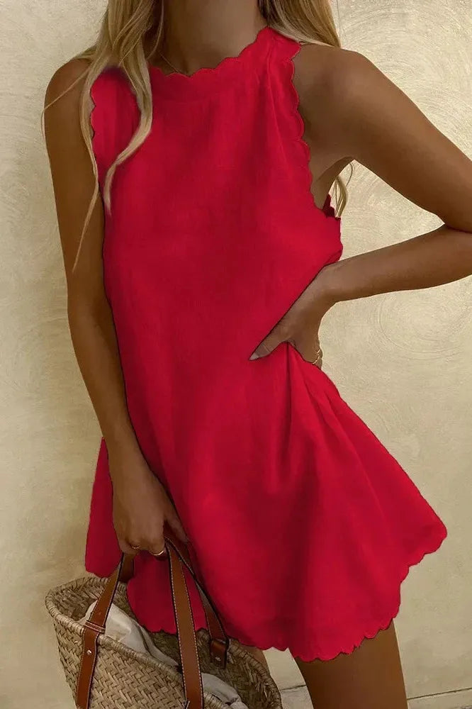 Elegant women's tailored mini dress, ideal for parties, evening wear, or chic casual occasions.