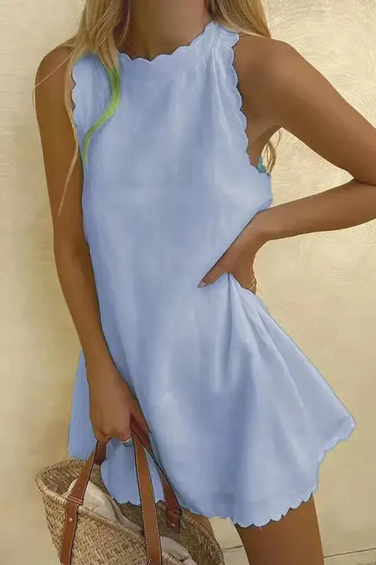 Elegant women's mini dress, tailored for a sophisticated look, great for any chic occasion or casual wear.