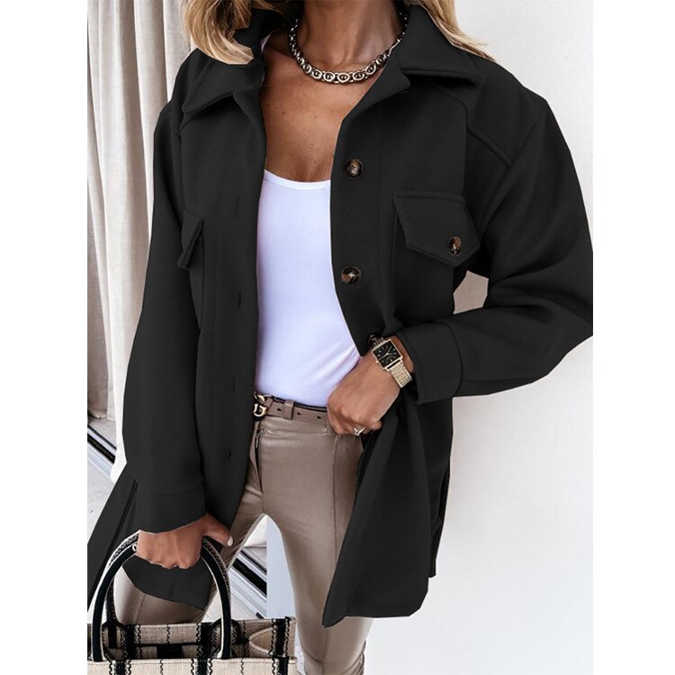 Elegant women's textured spring jacket, a versatile chic layering piece for all season wear.
