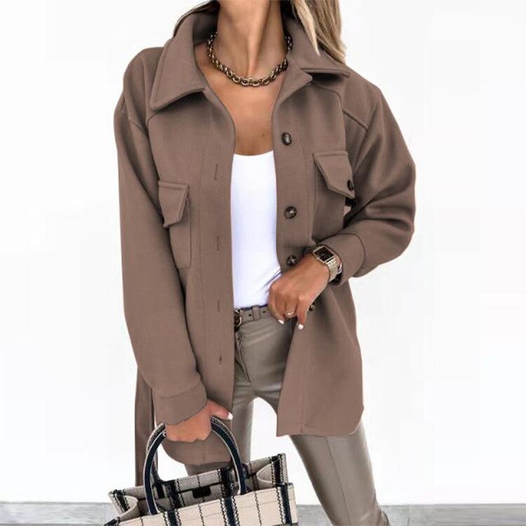 Lightweight women's spring jacket, perfect versatile outerwear for casual or elegant modern fashion.