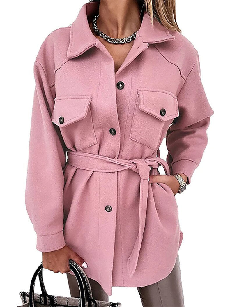 Modern women's chic textured spring jacket, a lightweight all-season outerwear piece for versatile style.