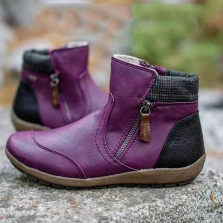 Isabeau women's chic waterproof boots. Comfortable ankle footwear, perfect for all-weather style and winter fashion.