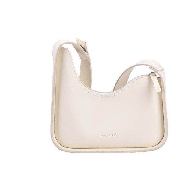 Vibrant yellow wave design women's shoulder bag, a trendy PU leather handbag for fashion-forward looks.