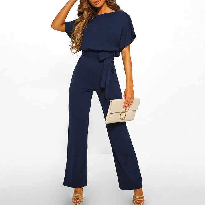 Women's chic wide-leg jumpsuit with a flattering waist, perfect for elegant and versatile summer fashion.