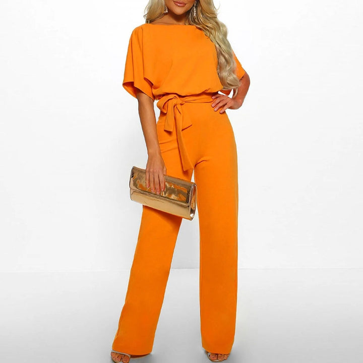 Comfortable women's wide-leg jumpsuit. Stylish design with a flattering waist, ideal for casual or party wear.