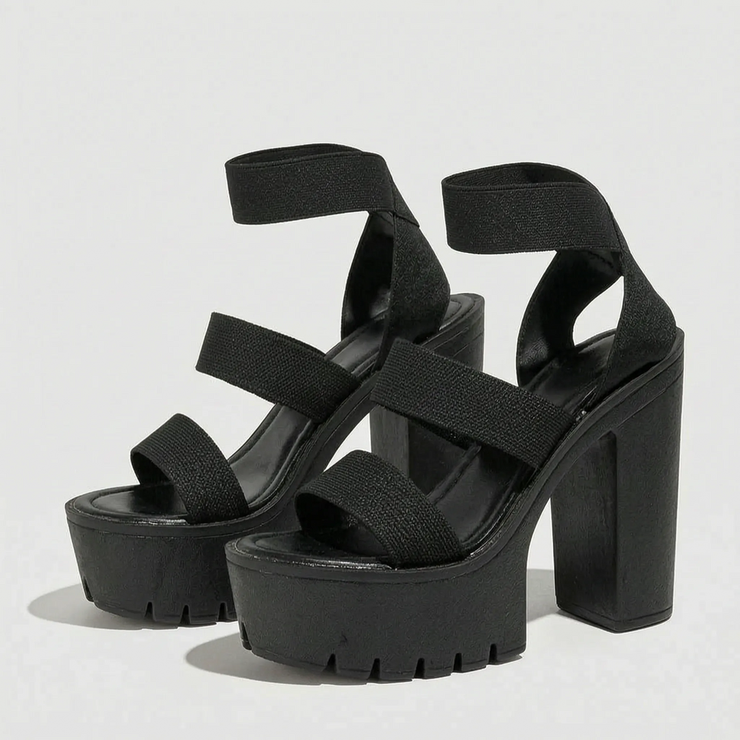 Chunky block heel platform sandals for women, designed to provide confident style and comfortable summer footwear.