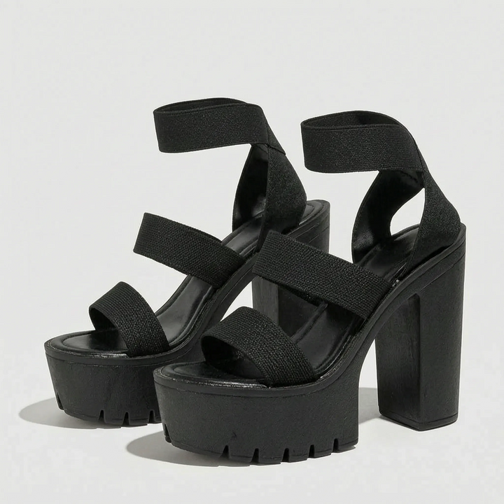 Chunky block heel platform sandals for women, designed to provide confident style and comfortable summer footwear.