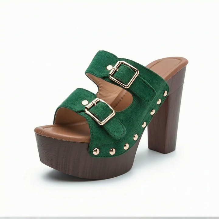 Stylish women's chunky platform sandals, easy slip-on summer shoes for daily wear.