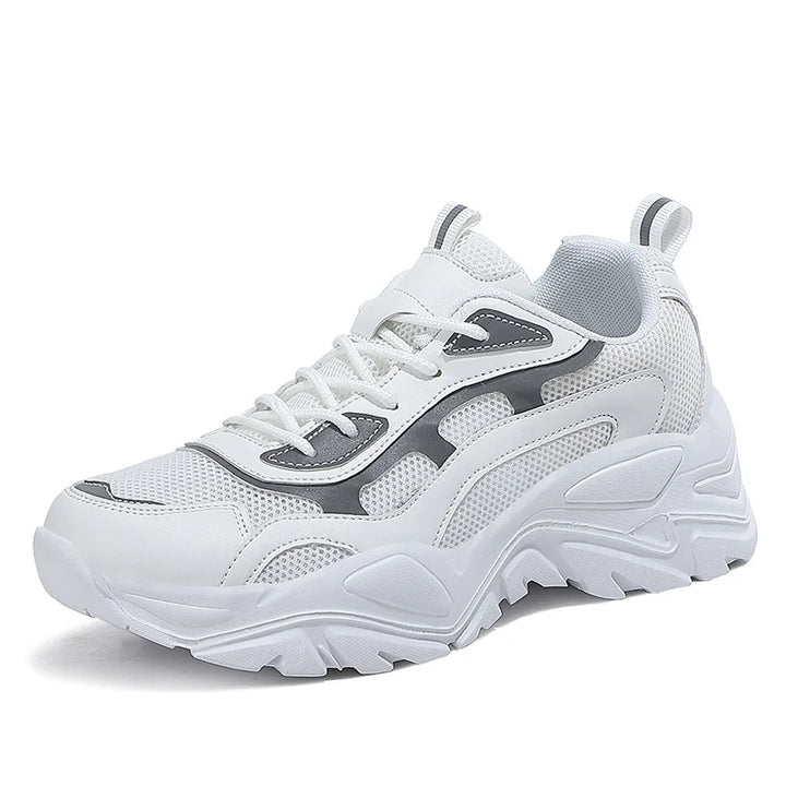 Lightweight women's chunky platform sneakers, breathable mesh for comfort, perfect for fashion & street style.