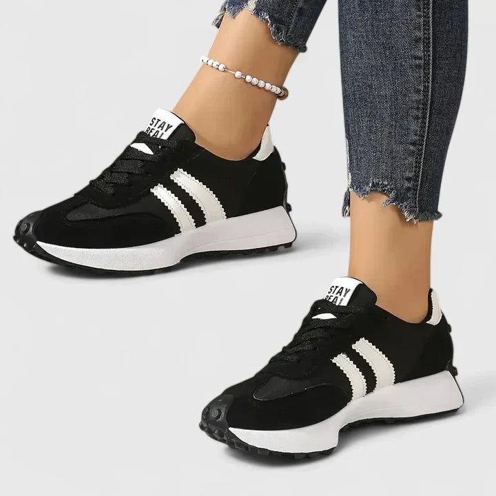 Women's chunky sole running shoes, ideal for gym wear & active sports. Comfortable, supportive athletic trainers.