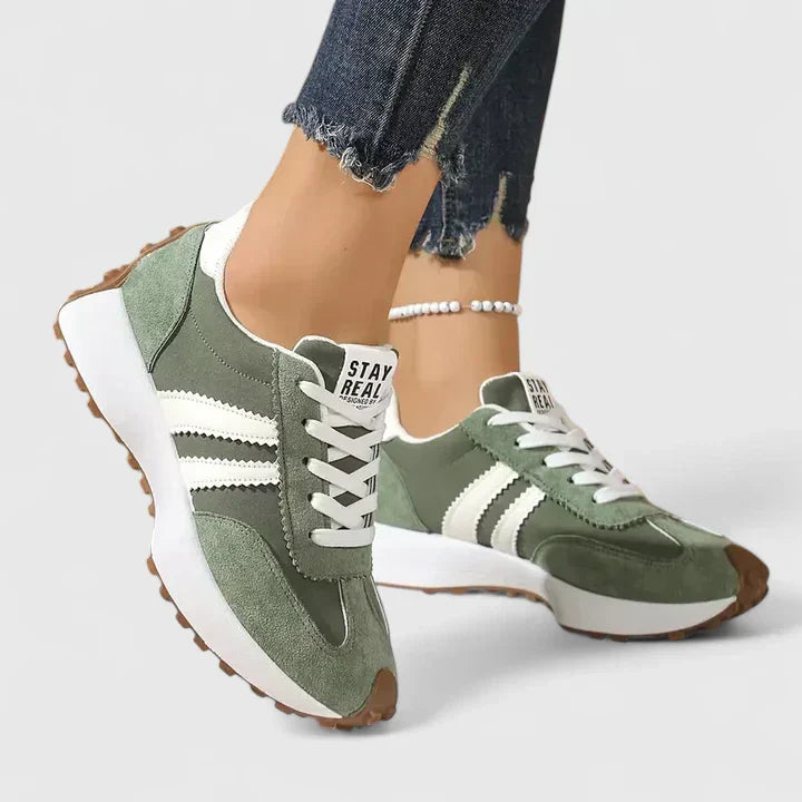 Stylish women's chunky sole gym shoes, versatile for running, training, and all-day comfortable active wear.