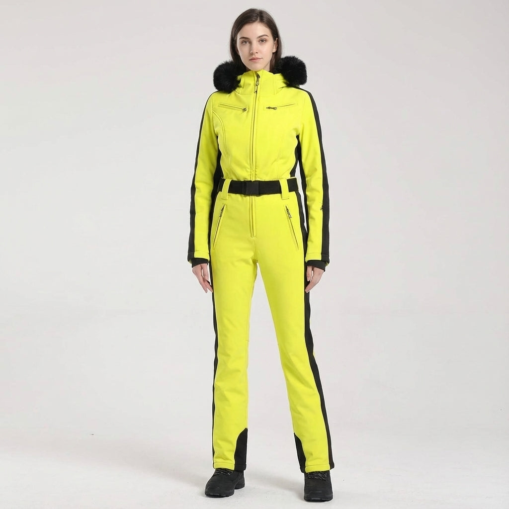 Clarissa women's active wear ski suit, hooded and insulated for ultimate snow performance.