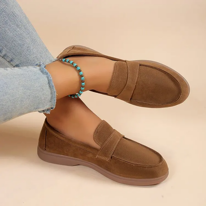 Versatile women's comfortable flats, essential slip-on shoes for casual outings.