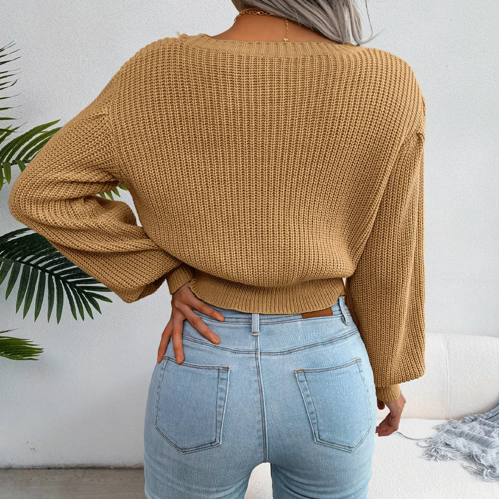 Soft, cozy women's cable knit sweater. Perfect for casual, relaxed fit winter fashion. Available in multiple colors.
