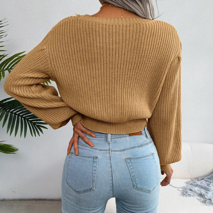 Soft, cozy women's cable knit sweater. Perfect for casual, relaxed fit winter fashion. Available in multiple colors.