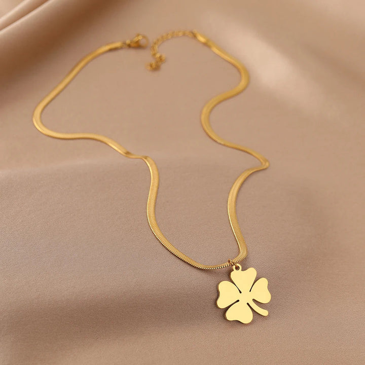 Delicate sterling silver clover pendant necklace for women, ideal elegant jewelry for everyday wear.