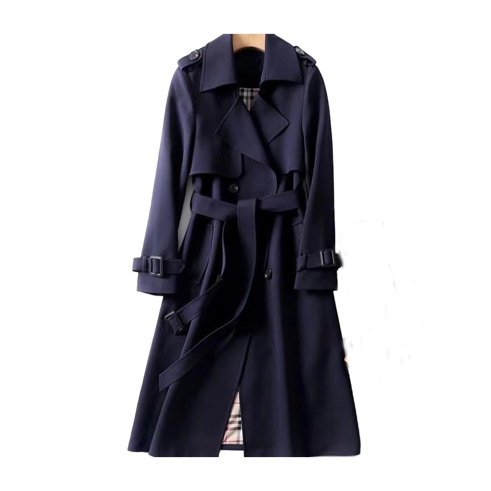 Stylish woman wearing a classic trench coat. Versatile, elegant outerwear for all-season fashion and sophisticated style.